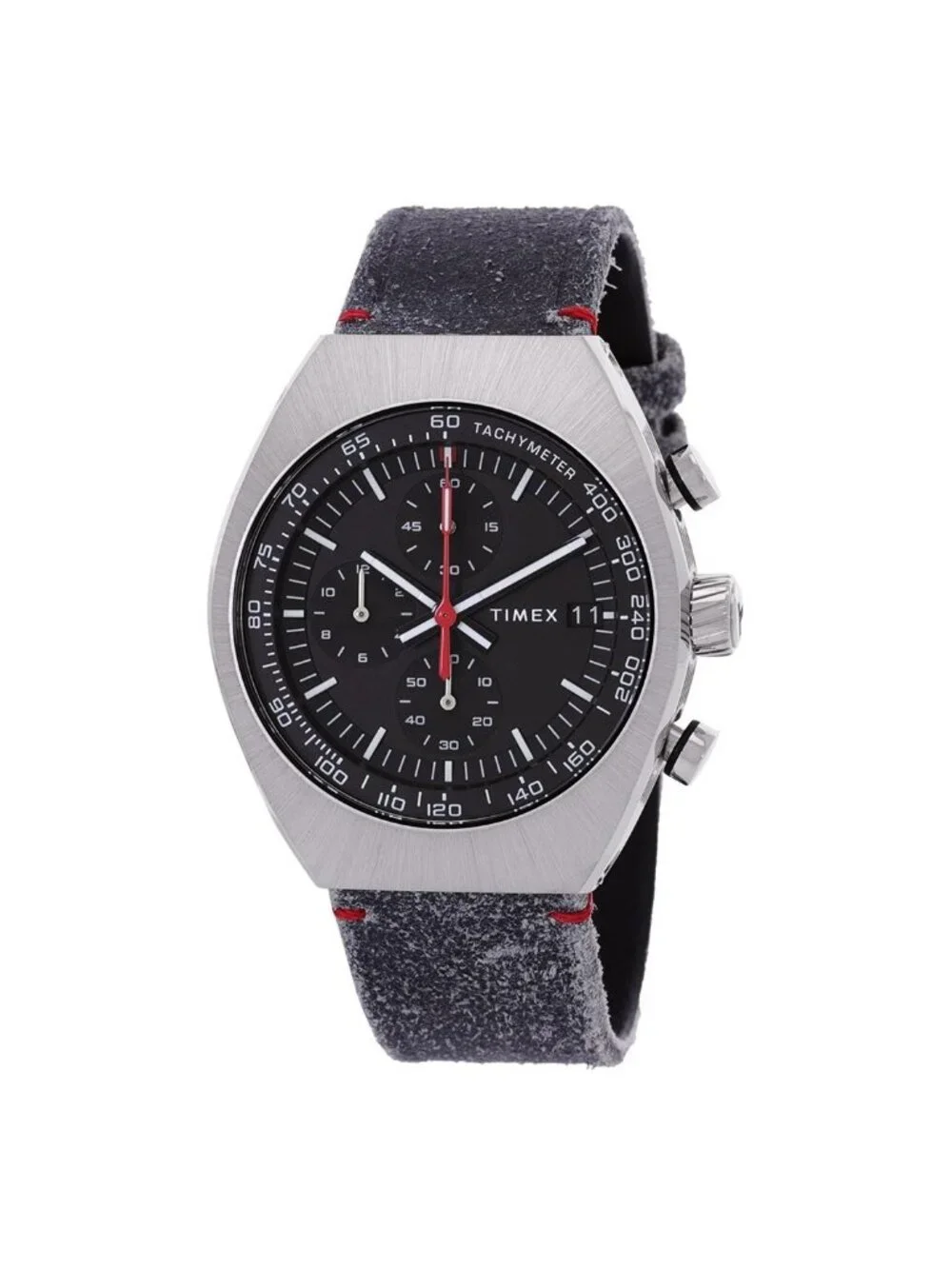 NWT Timex Legacy Tonneau Chronograph Quartz Black Dial Men's Watch
